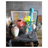 Vase and Flowers, Decor, Bird Picture