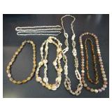 Seashell and Pearl Necklaces