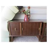 Mid-Century Style Credenza, Decorative Flower Pot