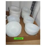 White Glass Bowls, Plastic Bowls
