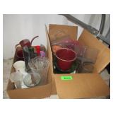 Various Glass And Plastic Flower Vases