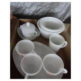 Anchor Hocking White Dishes, Plates and Mugs with
