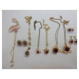 Rose Necklaces And Earrings