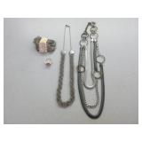 2) Necklaces, Fashion Bracelet, Ring