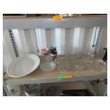 Serving Platter, Condiment Dishes, Glass Relish
