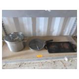 Cast Iron Grill, Divider Fry Pan, Cooking Pot