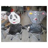 Elephant And Panda Childrens Folding Chairs
