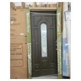 Wood Grain Fiberglass Door (*Damaged)