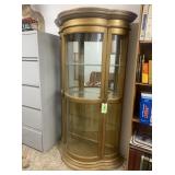 Gold Painted Curio Glass
