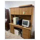 Computer Desk, Computer, and Paper