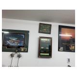 Pictures, Hats and Wall Decor in Office