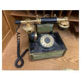 Green Marble Rotary Style Telephone