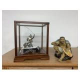 Buddha in Glass Box and Oriental Decor