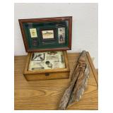 Fishing Shadow Boxes, Carved Wood Man Face