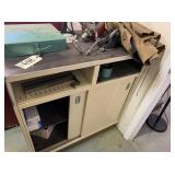 Metal Cabinet with Contents