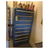 Blue Metal Tool Box with Tool Content
