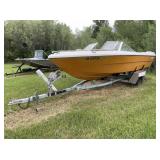Fiber Form No Motor Boat and Trailer