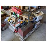 Pallet: Oils, Cleaners, Tool Box and Misc.