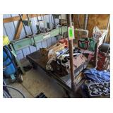 Rolling Metal Cart, Engine Parts,