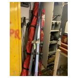 Skiis and Content of Shelf and Battery Charger