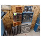 Parts Bins / Organizers with Contents: Washers,