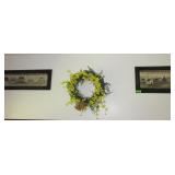 Framed Wall Decor, Wreath, Artificial Plant