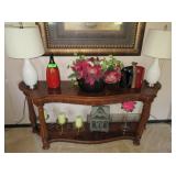 Hall Table, Lamps, Vases, Candlesticks