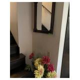 Mirror and Decorative Flower Vase