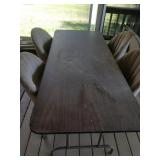 Folding Table with 4 Fabric Chairs
