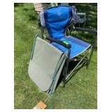 One Camp Chair, One Chaise Lounger