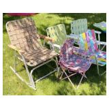 5) Camp Chairs, Four Are Children Sized