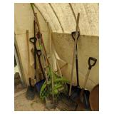 Shovels, Rakes, Pry Bar, Snow Shovels