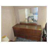Dresser with Attached Mirror