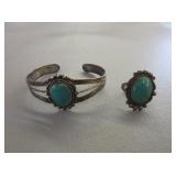 Sterling Silver / Turquoise Bracelet and Ring