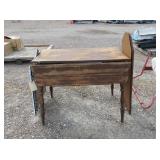 Drop Leaf Wood Table, 2) Framed Mirrors