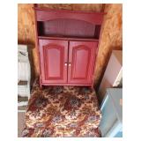 Wooden Wall Cabinet, Floral Ottoman