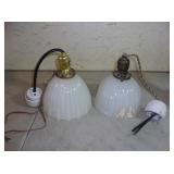 Milk Glass Hanging Lamps