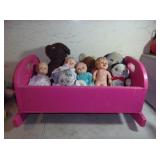 Doll Cradle, Vintage Dolls, Stuffed Animals