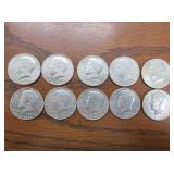 10) Kennedy Half Dollars