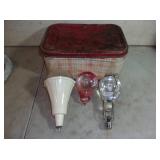 Vintage Fire Extinguisher & Metal Bread Box