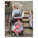 Caulk Gun, Space Heater, Glue Traps, Clamp,