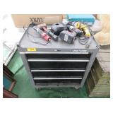 Rolling Tool Box, Drill, Mallet, Wrench