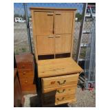 Shelf with Cabinet Doors, End Table with Drawers