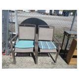 Patio Chairs, Cushions, Table