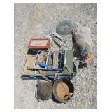 Cast Iron Kettle / Pot, Fishing Poles, Fish Trap