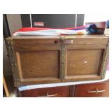 Trunk with Contents: Blanket, Hats, Froggtoggs