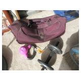 2) Hand Weights 7lb And 6lb, Duffle Bag