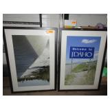 2) Black Framed Pictures - Idaho and Scenic