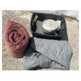 Dutch Oven, Sleeping Bags, Walkie Talkies, Knife