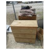 2) Chest of Drawers, Blankets